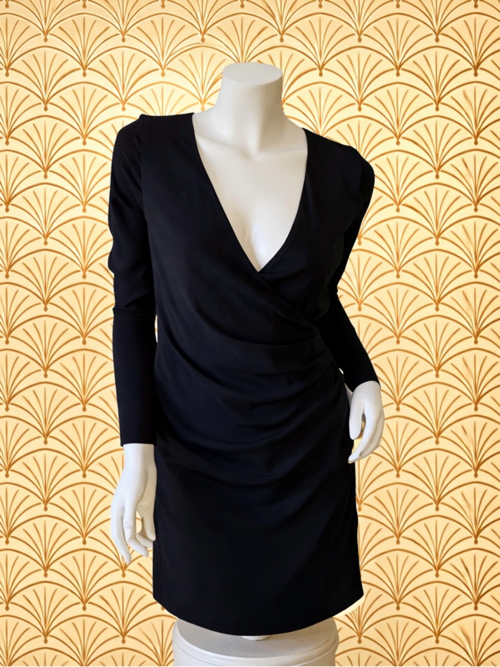 Haute Hippie cross dress diagonal open key hole back S NEW